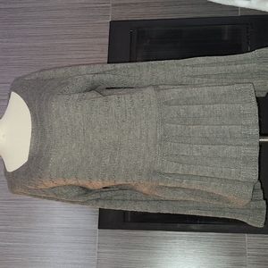 Easel Sweater Bell Sleeves Pleated Bottom Hem
